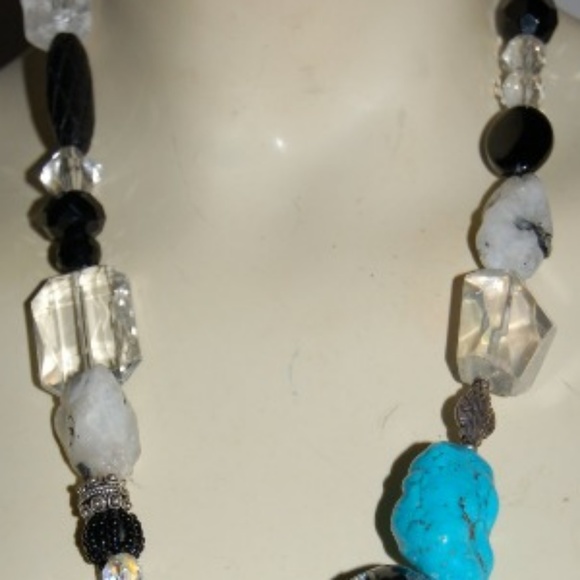 Unique White Topaz Necklace